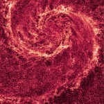 غبار مجرة الدوامة بالأشعة تحت الحمراء