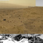بانوراما لعش الصخور المريخي من مركبة كوريوزيتي