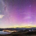 الشفق القطبي في سماء نيوزلاندا