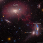 مجرة  M86 في مركز العنقود المجري لكوكبة العذراء